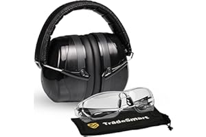 TradeSmart High-Performance Earmuffs for Shooting Range & Shooting Eye Protection Glasses + Firearm Confidence Course