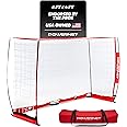 PowerNet Carli Lloyd Soccer Goal, Portable Net Collapsible Metal Base, Quick Setup Ultra Portable, Full Size Framed Soccer Goal, 1 Goal + 1 Carry Bag
