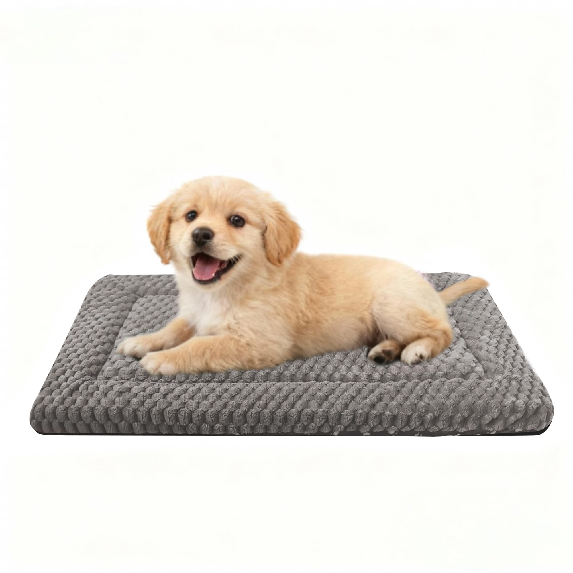 Photo 1 of Dog Bed Crate Mat, Soft Durable Washable Anti-Slip Kennel Pad for Dogs & Cats, Reversible (Light Gray, S(24"*18"*1.5"))