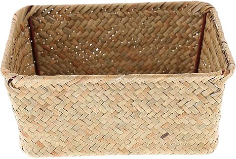 Vankoa Handmade Wicker Storage Baskets Set Shelf Baskets Woven