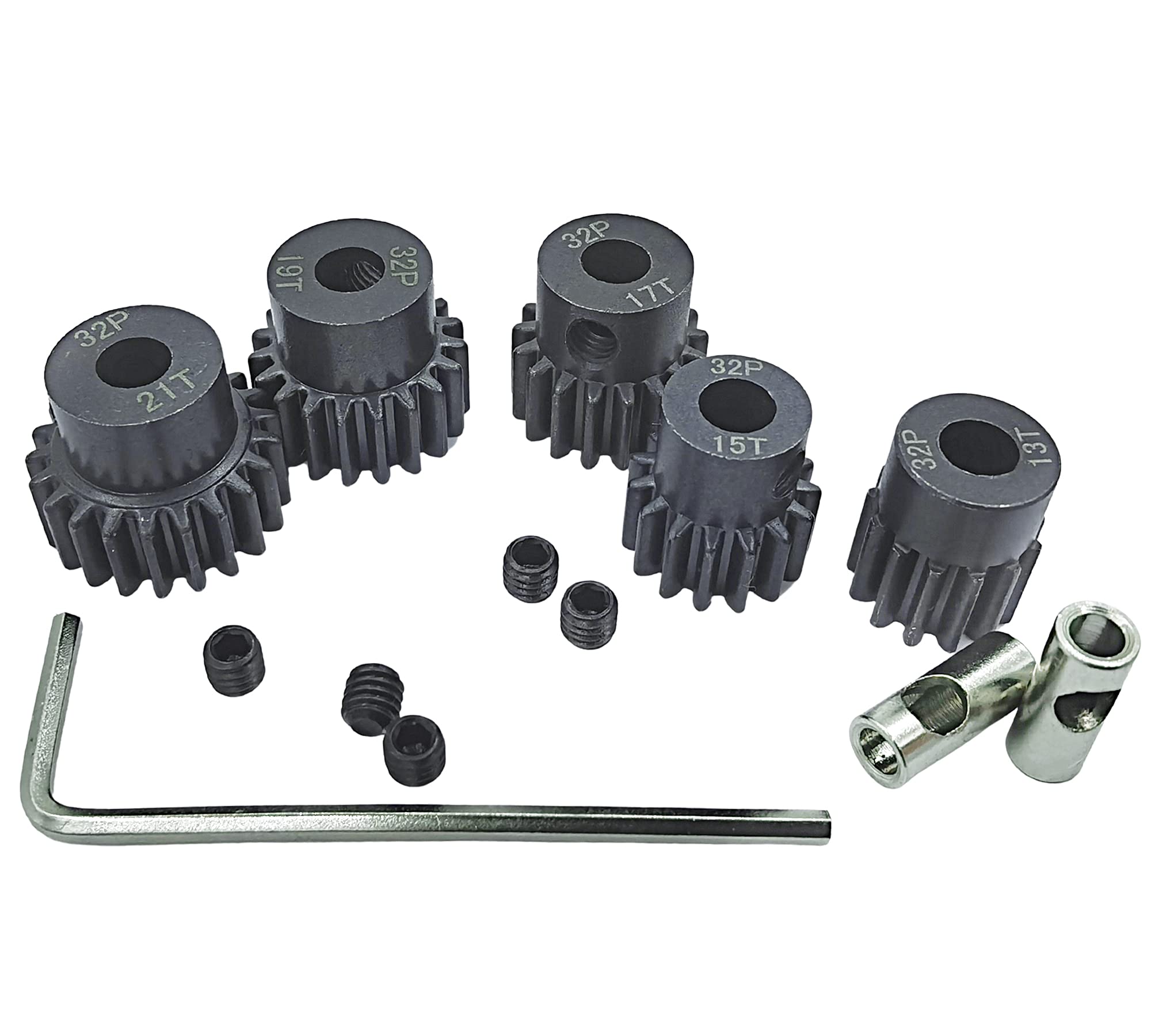 HOPLEX 32P 5mm Hardened Metal Pinion Motor Gear Set