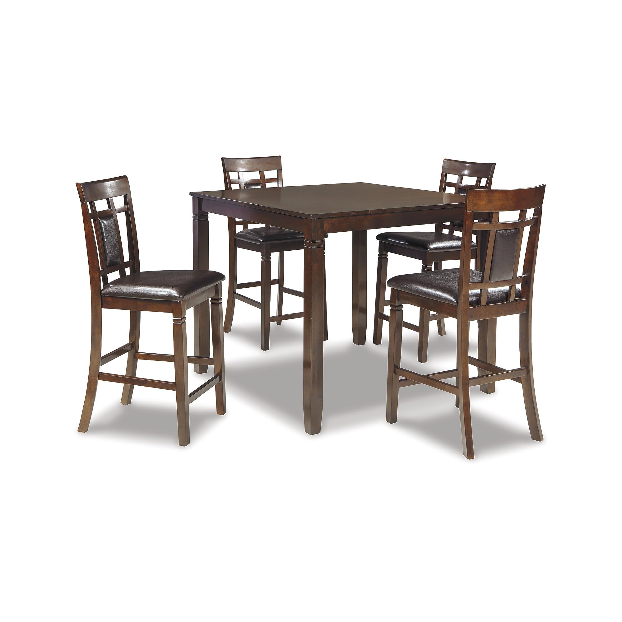 Photo 1 of **2 BOXES**Signature Design by Ashley Bennox 5 Piece Counter Height Dining Set, Includes Table & 4 Barstools, Brown