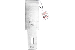 Excel Blades #18 Wood Chisel Blades – 1/2" High Carbon Steel Replacement Blades (100-Pack) – Fits K2, K5, K6 Handles – Precision Carving, Shaving, and Crafting – Made in USA