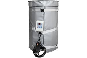 MEGA YU NENG Industrial Grade Weather Resistant Bucket Heater, 15 gallon Propane Tank Blanket,Bucket Warmer with Adjustable Thermostat(0-212℉), Insulated Drum Heater FCC/UL Listed