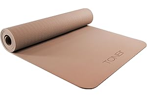 TONE Fitness Yoga Mat 1/4" Thick Non Slip Exercise & Pilates Mat for Home Workouts with Carrying Strap | Multiple Options
