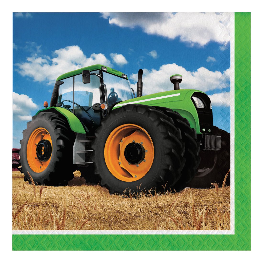 Creative Converting Tractor Time Paper Luncheon Napkins, 13" - 16 Pcs.