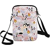G2TUP Singer Album Crossbody Bag Gray Music Fans Gift Singer Album Lyrics Adjustable Strap Bag Singer Concert Tour Merch