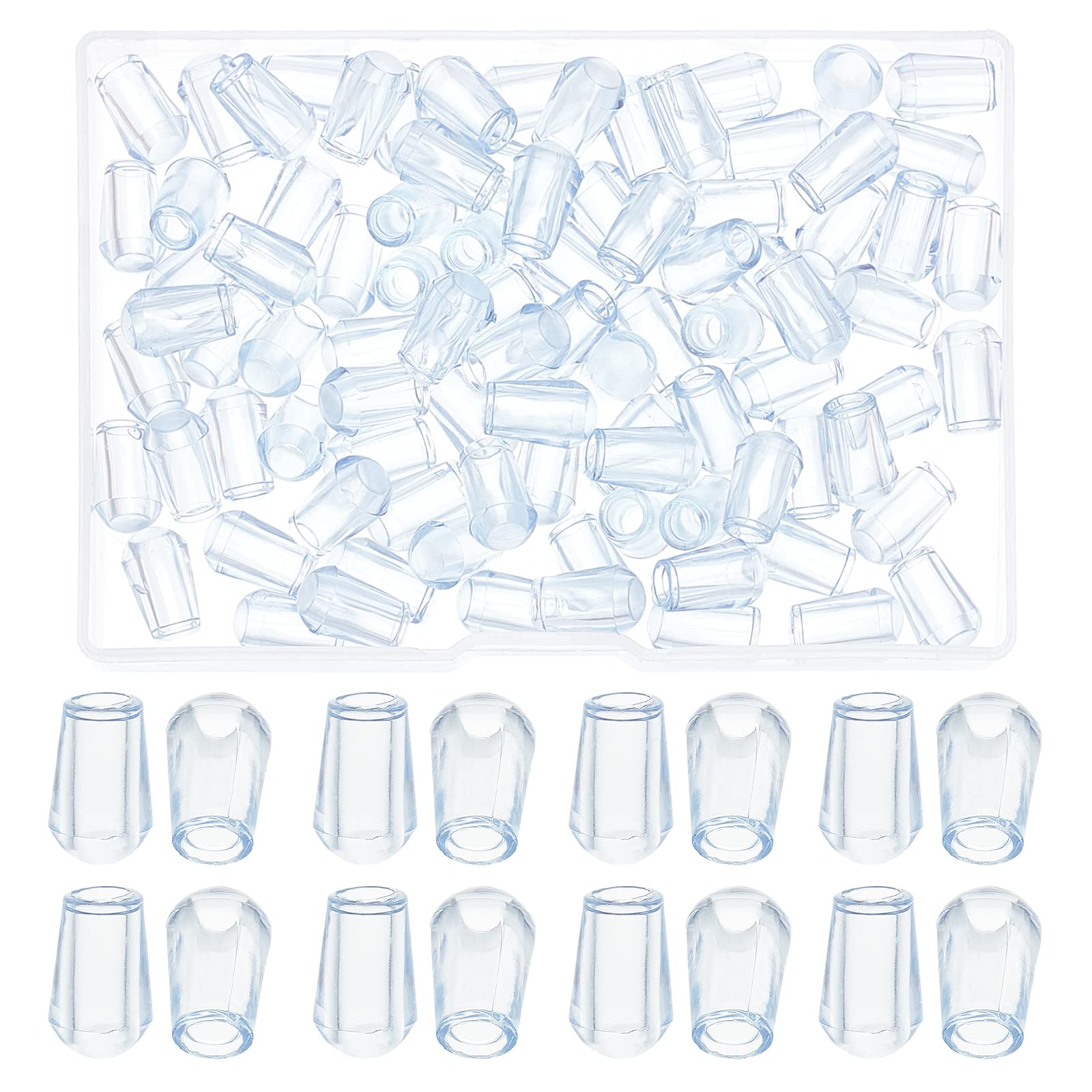 GORGECRAFT 1 Box 90Pcs Kitchen Sink Rack Feet, Replacement Rubber Feet Scratch Kitchen Rack Protector Accessories for Sink Grid Drain Basket Dish Drainers Utensil Holders, Clear