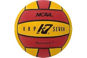 KAP K7 SEVEN KAP7 Size 5 HydroGrip Water Polo Ball (NCAA and NFHS Official), Yellow/Red