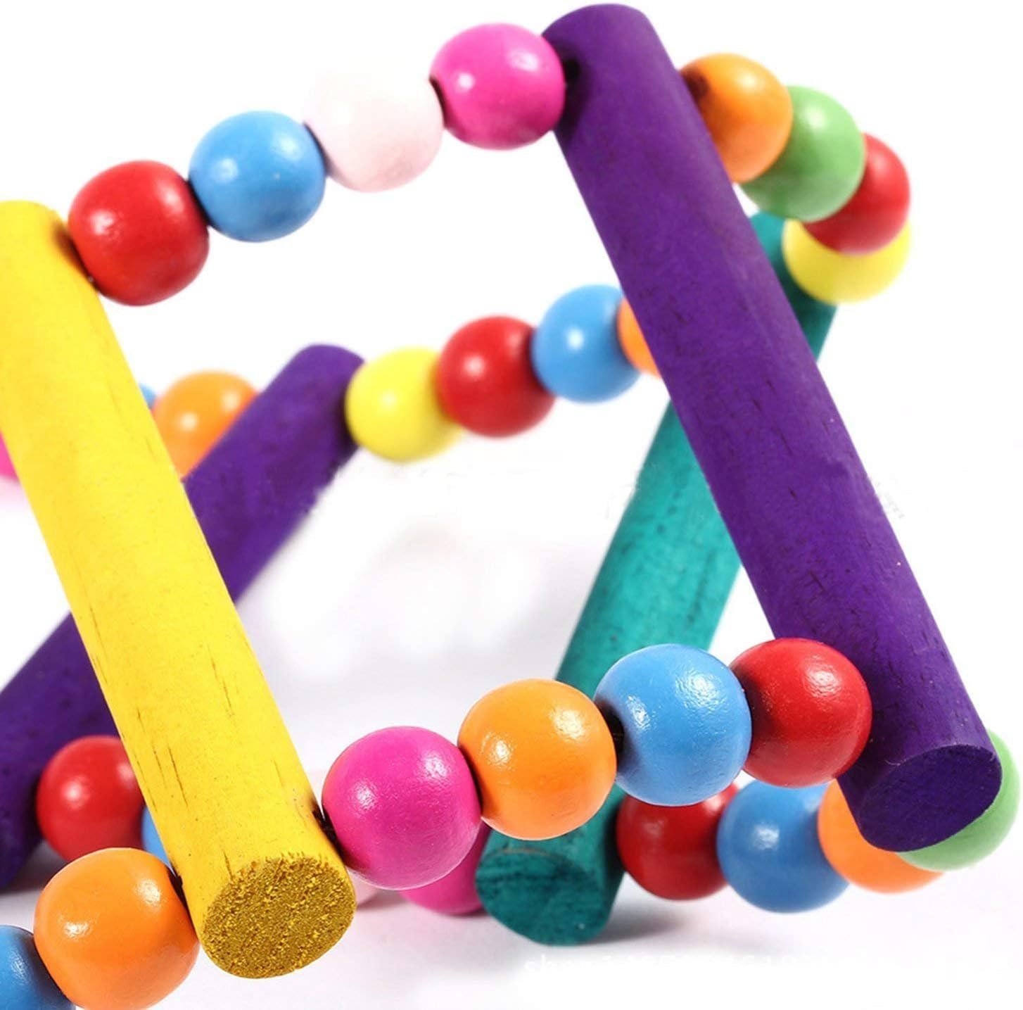 G GANEN Wood Bird Ladder, Parrot Ladder Swing Bridge Parrot Swings, Ladders for Pet Trainning : Pet Supplies