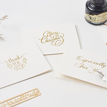 Amazon ミニ メッセージカード 封筒付き 8枚入り シンプル 北欧風 グリーティングカード 英語 金箔押し高級感 二つ折り 名刺サイズ 裏空白 カード 寄せ書き レターセット おしゃれ 誕生日 結婚式 感謝 父の日 母の日 クリスマス バレンタイン 記念日 年賀状 お祝い 業務