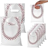 BOXOB 50pcs Baseball Party Favor Bags, Baseball Gift Bags Sport Themed Snack Goody Storage for Birthday Presents Packing Party Decorations Supplies for Kid Adults