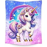 Unicorn Blanket for Girls Gifts for Kids Preteen - Cozy Plush Fleece Cute Throws Decor for Bedding (50"x60")