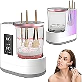 2026 New Makeup Brush Washer Machine,Abnaok 3 in 1 Electric Makeup Brush Cleaner and Dryer for Women,Automatic Makeup Brush Cleaner,Suitable for All Types Brushes,Portable and Easy to Use