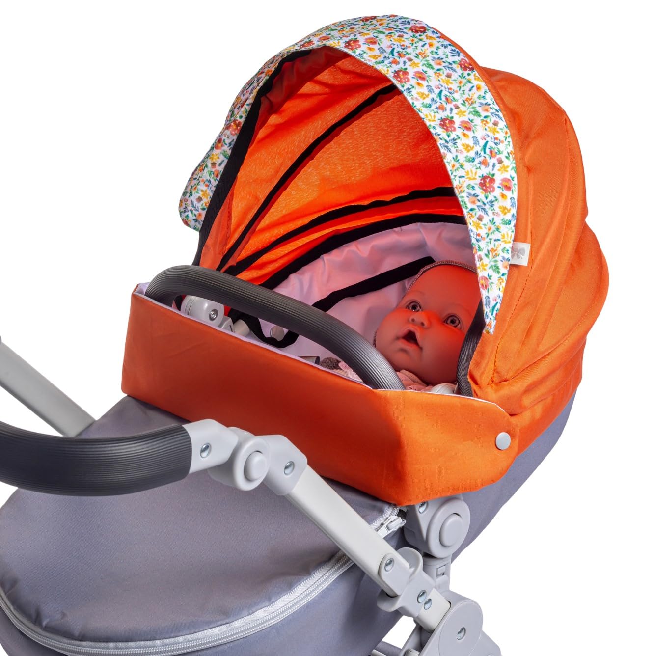 JC Toys - for Keeps Playtime | Deluxe Folding Sports Pram Stroller | Nature Theme Collection | for Dolls up to 20