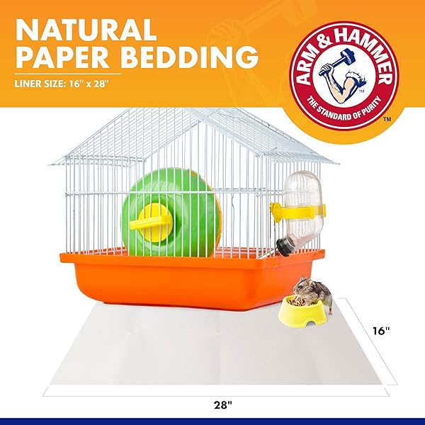 ARM & HAMMER FOR PETS SUPER ABSORBENT CAGE LINERS FOR GUINEA PIGS, HAMSTERS, RABBITS & ALL SMALL ANIMALS | BEST CAGE LINERS FOR SMALL ANIMALS, 7 COUNT SMALL ANIMAL PET PRODUCTS