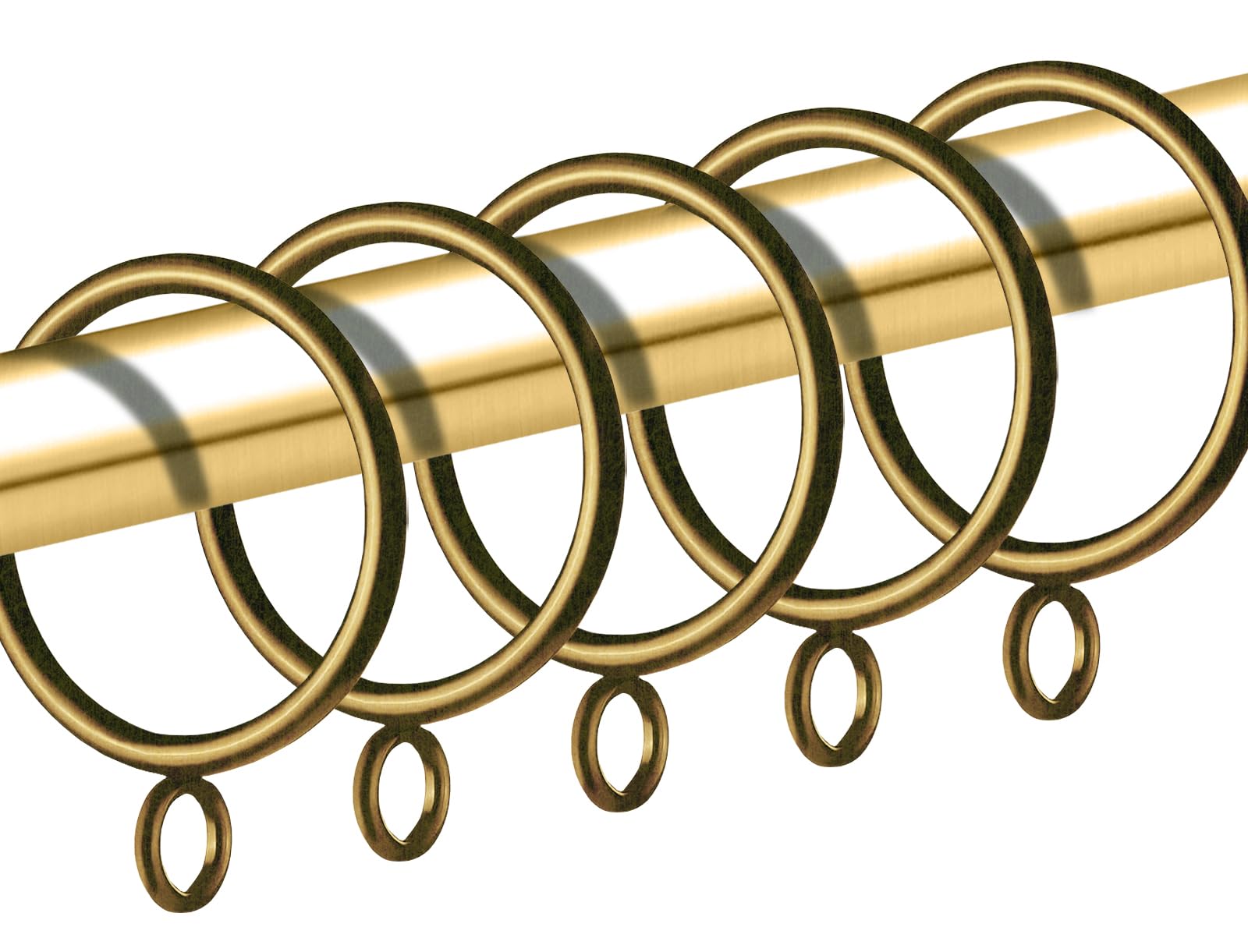 Photo 1 of 42 Pack Curtain Rings with Eyelet 1.5" Inner Diameter,Metal Drapery Ring Fits up to 1" Drapery Rod,Glide Smoothly Curtain Rod Rings,Strong Vintage Decorative Rustproof Curtain Hooks (Antique Brass)
