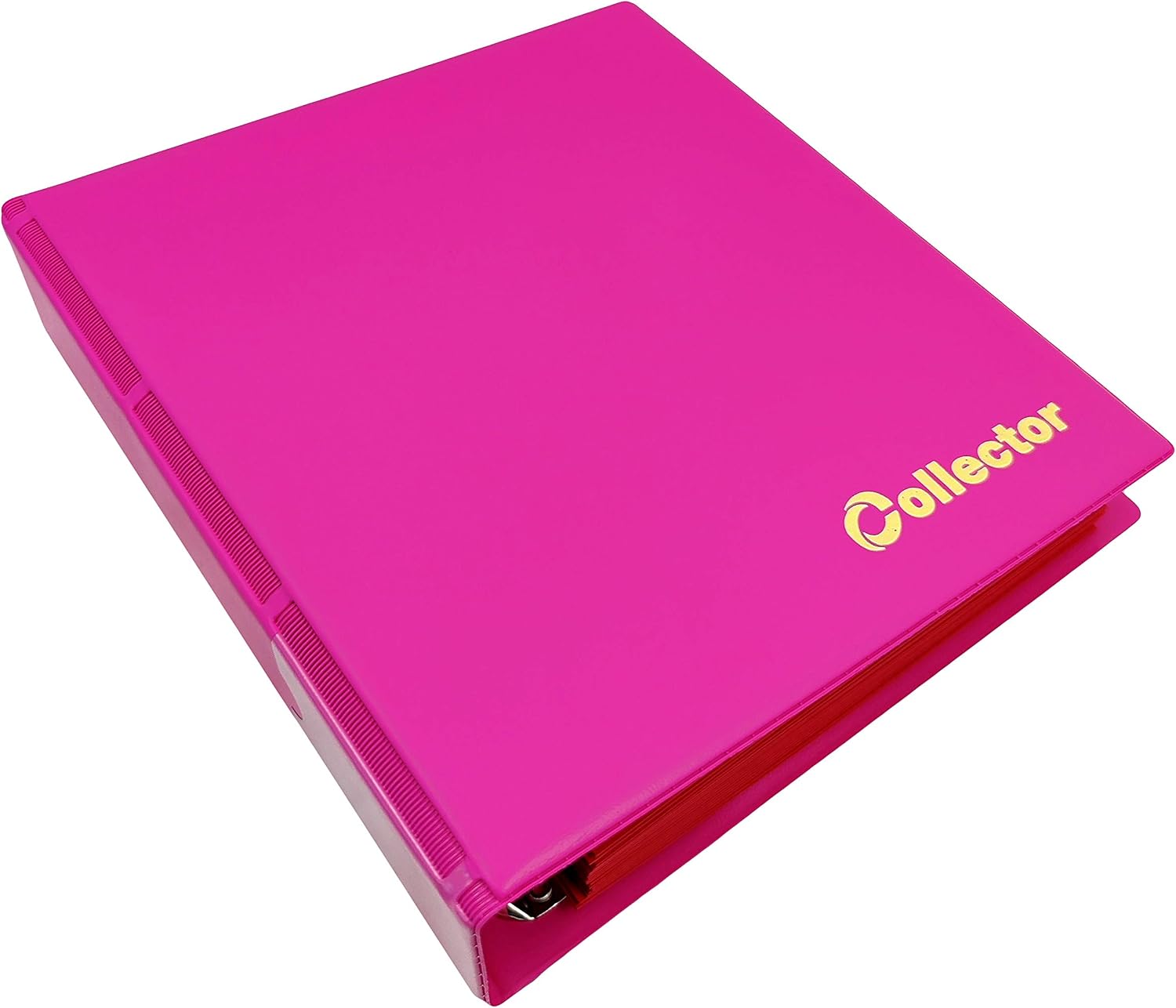 COLLECTOR Coin Album for Mix sizes coins from small till large coin - with pages and red dividers + index (Album for 221 coins, PASTEL PINK)