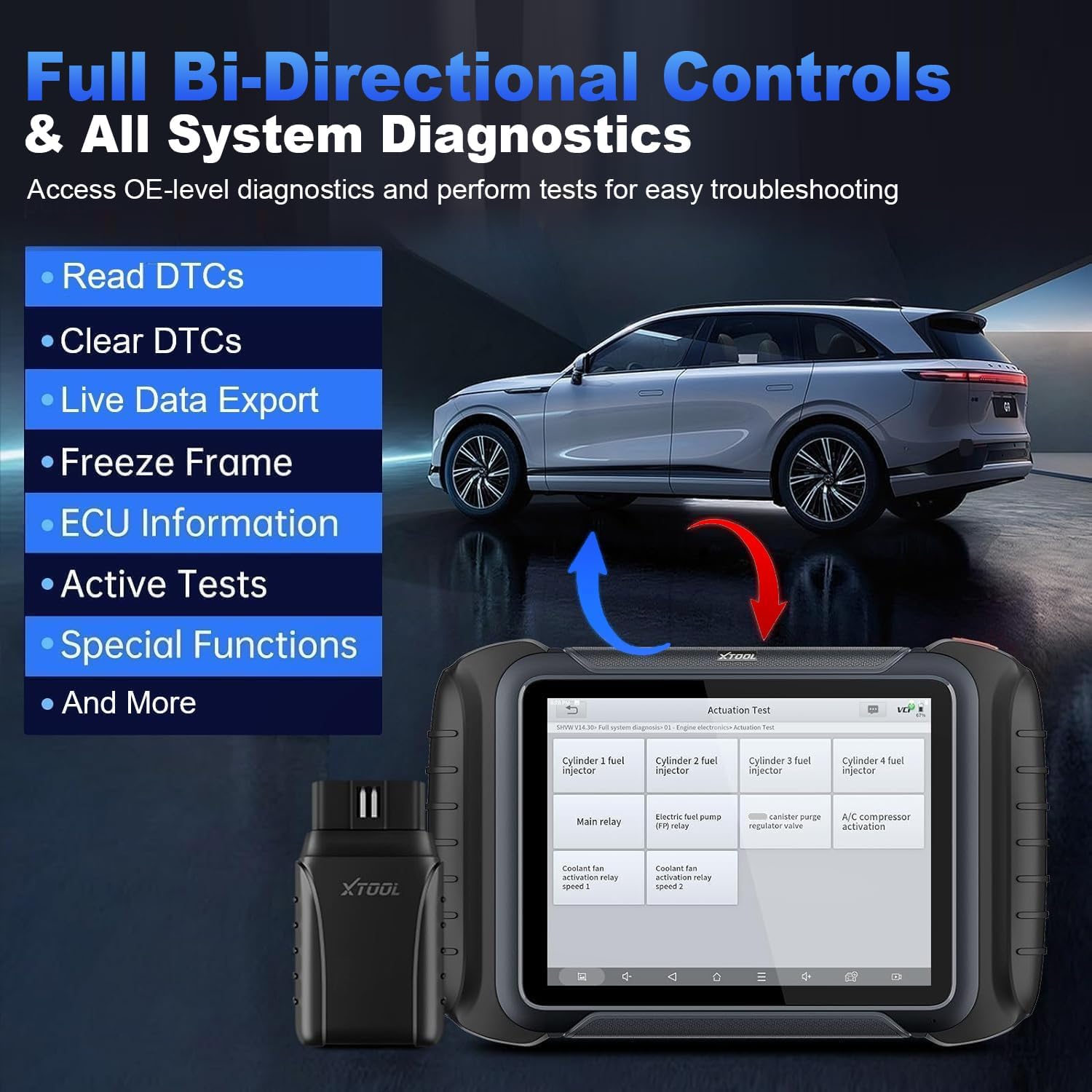 Mua XTOOL D8W OBD2 Scanner Diagnostic Tool Wireless Bidirectional Scan ...