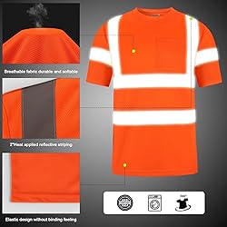 DPSAFETY High Visibility Class 3 T Shirts，Hi Vis