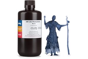 ELEGOO ABS-Like 3D Printer Resin LCD UV-Curing Resin 405nm Standard Photopolymer Resin for Mars Saturn Jupiter MSLA DLP LCD 3D Printing Smoky Black 1000g