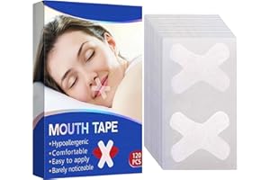 QUEENII Gentle Transparent White Premium Mouth Tape for Sleeping, Hypoallergenic Tape Anti-Snoring Strips for Sensitive Skin, Painless Removal, Improved Nose Breathing and Snore Reduction - 120 Pcs