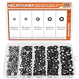 HELIFOUNER 300 Pieces 5 Sizes Internal Tooth Star