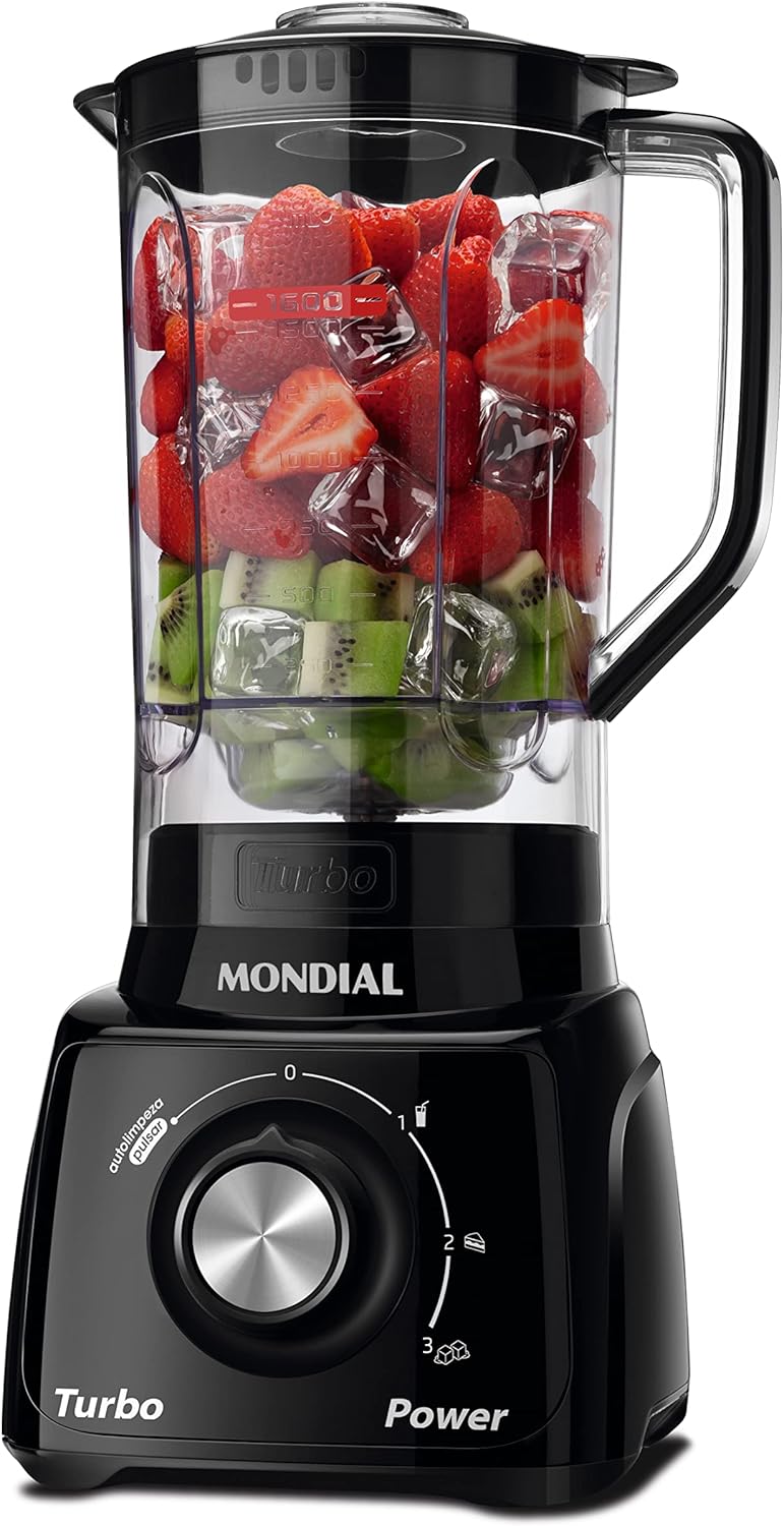 Liquidificador MONDIAL Turbo Power, 550W, 220V | Preto, L-99 FB