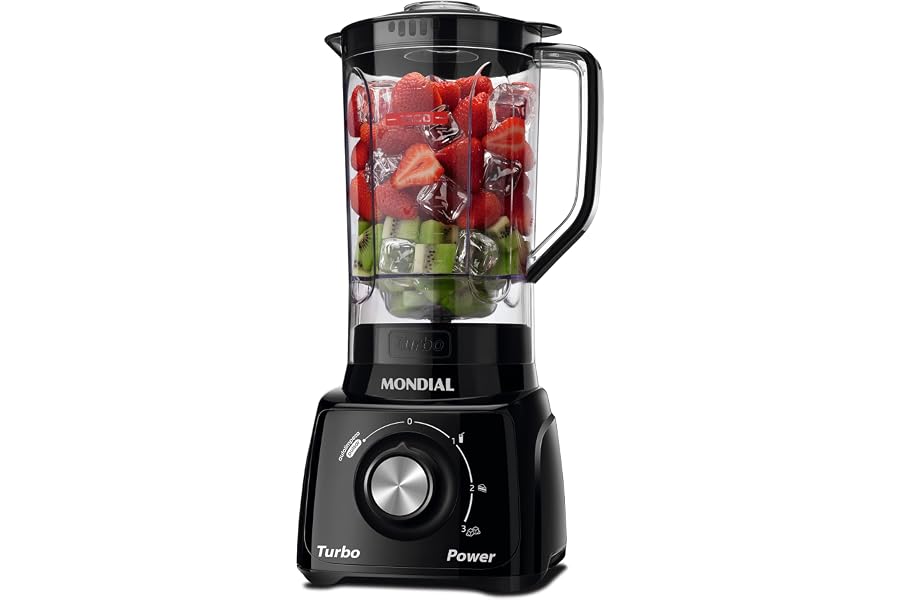MONDIAL Liquidificador Turbo Power, Preto, 550W, 220V - L-99 FB