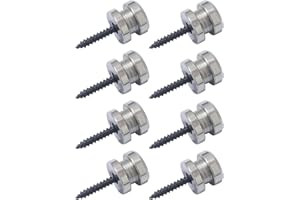 4 Pairs Guitar Strap Locks and Buttons Quick Release Security Straplocks with Mounting Screws Compatible with Schaller Compat