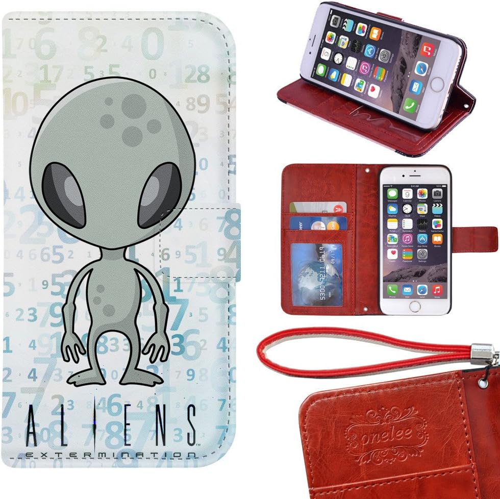 iPhone 6 PLUS Wallet Case[5.5 inch], Twosin - Alien Premium PU Leather Case Wallet Flip Stand Case Cover for iPhone 6 PLUS with Card Slots
