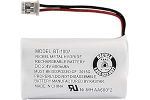 Uniden BBTY0651101 Model BT1007 Nickel-Cadmium Rechargeable Cordless Phone Battery, DC 2.4V 500mAh