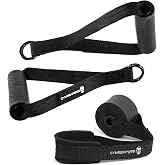 Gymreapers Resistance Band Handle/Door Anchor Combo - Exercise Band at Home Workout - (1 Pair of Handles) - Used with Any Resistance Bands for Men and Wome