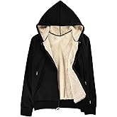 Enaisyl Women's Fleece Sherpa Lined Jacket Zip Up Hoodie Winter Warm Casual Sweatshirt Coat