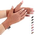 Duerer Arthritis Gloves Women Men, Carpal Tunnel, Rheumatiod, Tendonitis, Fingerless Hand Thumb Compression Gloves