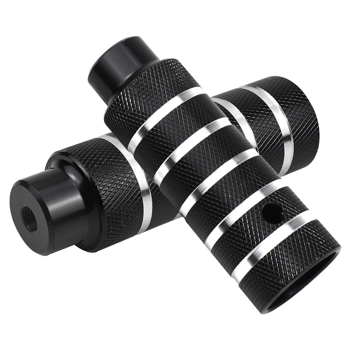 Dokpav 2PCS Universal Bike Pegs, 220lb Load Aluminum Alloy Bike Foot Pegs for Kids Adult, BMX Rear Feet Pedals for Mountain Bikes, Bicycle Foot Stunt Pegs For BMX Mountain Bike Bicycle Bearing (Black)