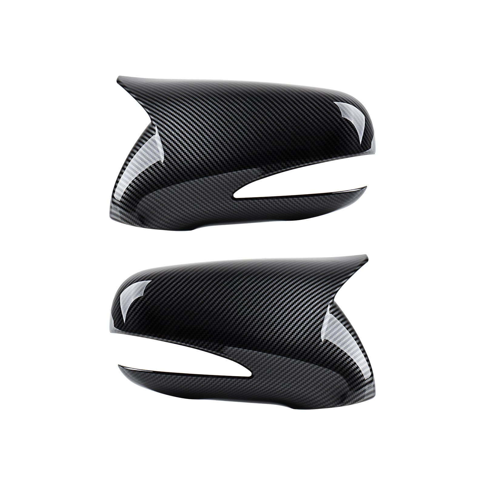 Photo 1 of Anzios Glossy Carbon Fiber Side Mirror Cover Caps Compatible with 2009-2014 Lexus ES350 IS250 IS350 LS460 LS600h RX270 RX350 RX450 - Left & Right with Turn Signal Cutouts