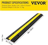 VEVOR 4 Pack 1 Channel Rubber Cable Protector Ramp 18000 Lbs Heavy Duty Speed view 7
