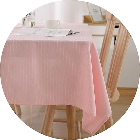 Amazon Deconovo ストライプ柄 防水 長方形 テーブルクロス 洗濯可能 ポリエステル製 テーブルクロス 家族 ディナー パーティー ホテルなどに 54wx84l Inch ピンク Ta2710 3 テーブルクロス オンライン通販