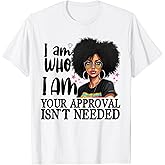 Black Melanin Queen Curly Natural Afro African American T-Shirt