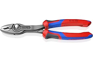 Knipex TwinGrip Slip Joint Pliers Black atramentized, with Multi-Component Grips 200 mm 82 02 200 SB