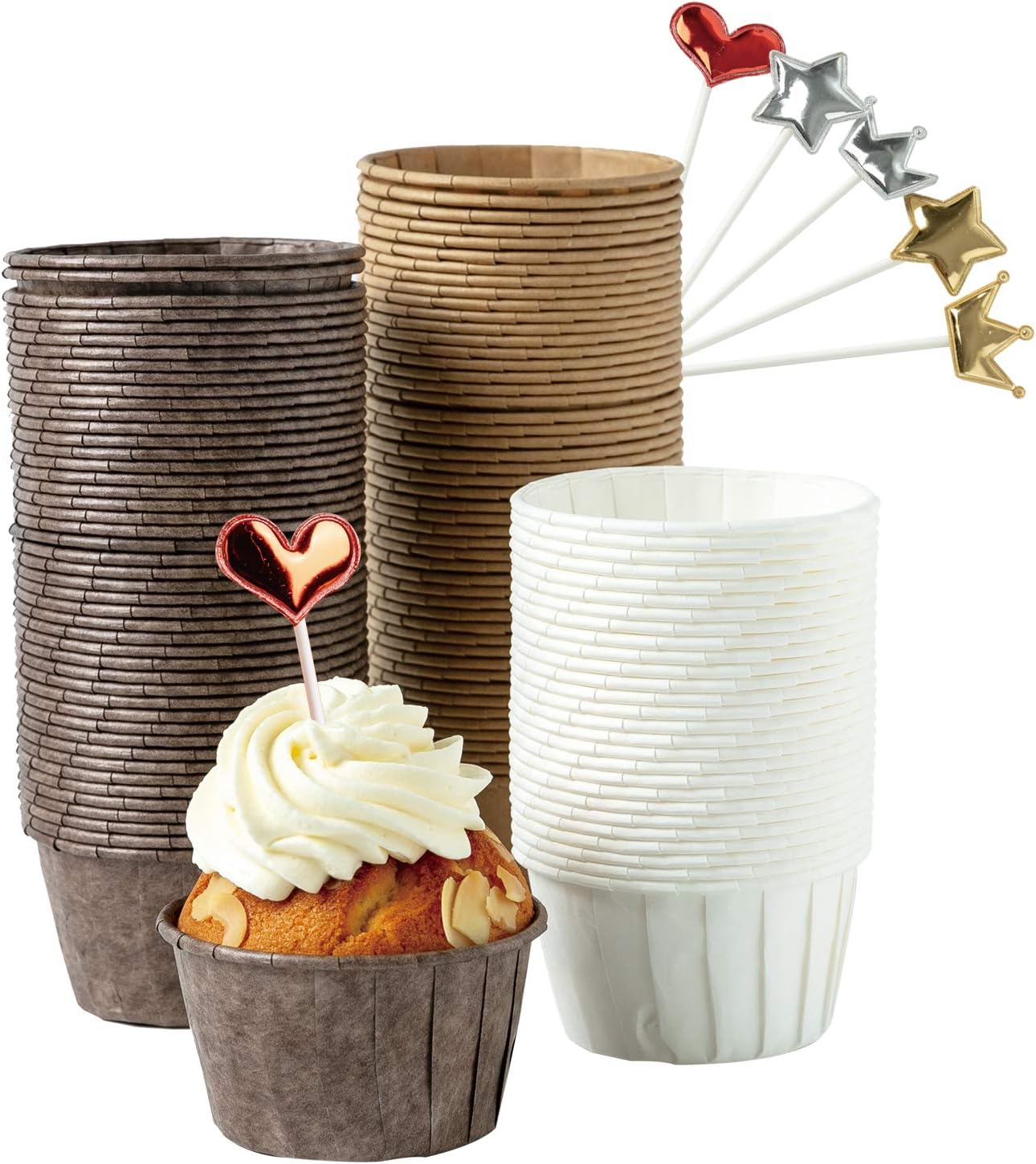 katbite Standard Muffin Cases Cupcake Baking Cups Pack of 150