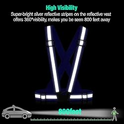 Reflective Vest Running Gear, 2Pack High Visible
