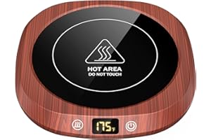 MODOFO Coffee Mug Warmer - 4S Fastest Heating Coffee Cup Warmer for Desk，5 Temp & 1-12H Timer Settings Auto Shutoff Candle Warmer,Ideal Coffee Gift Accessories with Greeting Card Keep Beverages Coffee Warmer