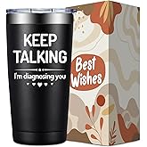 SpenMeta Psychology Therapist Gifts for Women - Psychologist Gifts - Mental Health Gift for Psychology Doctor Therapist Psychiatrist, School Counselor - Keep Talking I'm Diagnosing You Tumbler Cup