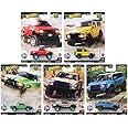 1:64 Scale Diecast Model Car Compatible with Hot Wheels Car Culture HW Off Road H Case Set of 5 Cars, FPY86-961H