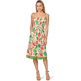 Adrianna Papell Women's Smocked Printed Placement Dress