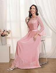 Wedtrend Women's Prom Dress Bell Sleeve Long Formal