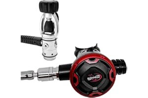 Saekodive SK100 Scuba Regulator Set - Scuba Diving Regulator - Dive Regulator Set with Hose, Piston First Stage, Aluminum Second Stage