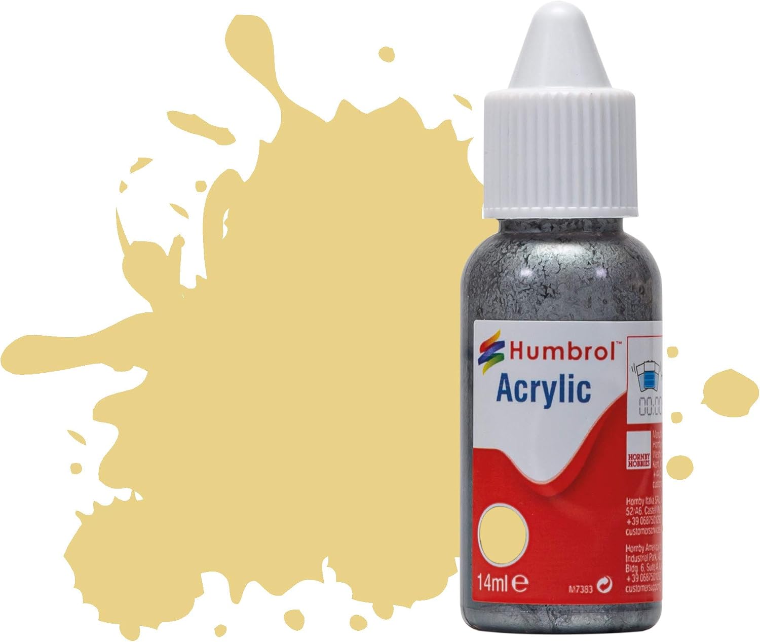 Humbrol Model Paint, DB0103 No 103 Cream, Matt (14ml), Acrylic Paints for Models Plastic, Metal, Wood, Glass